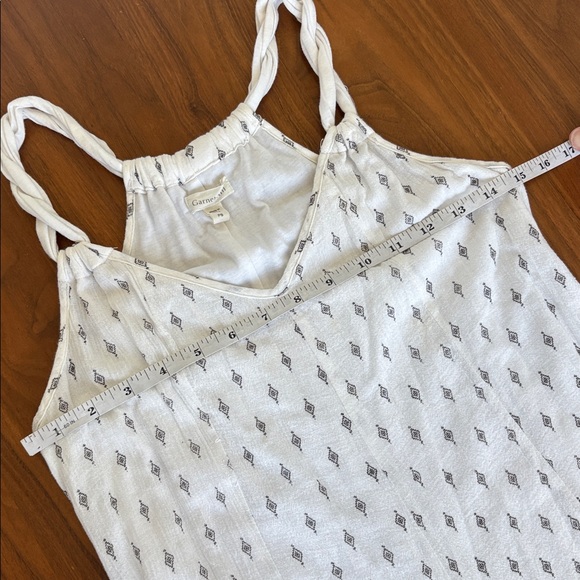 Garnet Hill white maxi dress small black diamond pattern Size Small Petite - Picture 6 of 9